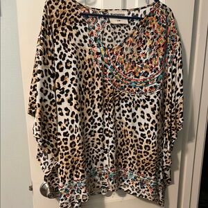 Savanna Jane Brown and Black Relaxed Blouse